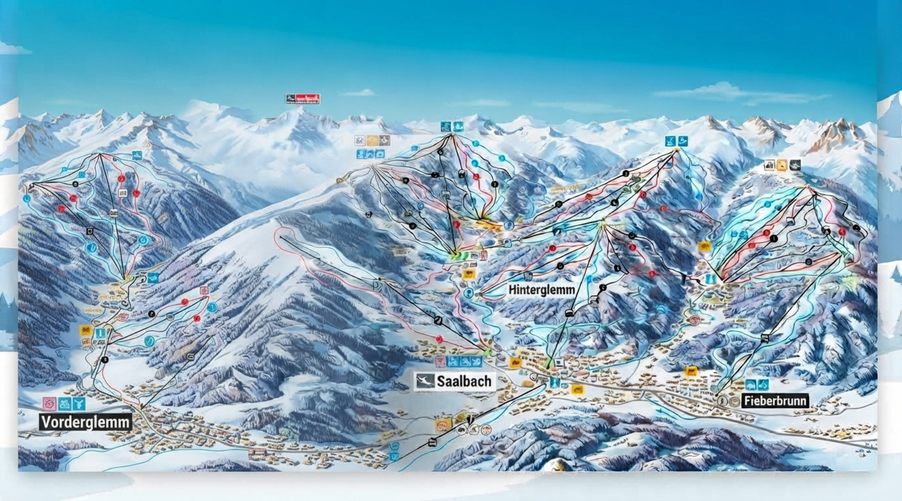 Skiplan in Saalbach